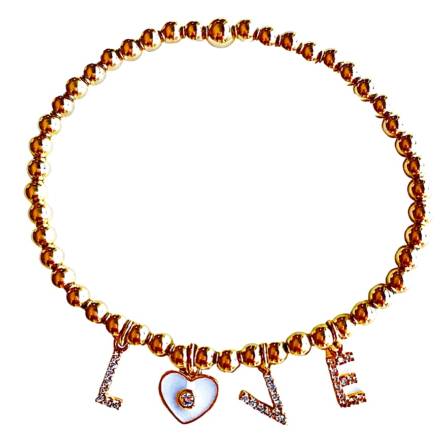 Stackable Lve Charm Bracelet